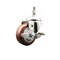 Service Caster 3 Inch 316SS Maroon Polyurethane Swivel 3/8 Inch Threaded Stem Caster with Brake SS316TS20S314-PPUB-MRN-TLB-381615 - alternate 3